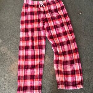 LG Women’s Plaid Pajama Bottoms - Pink and Red